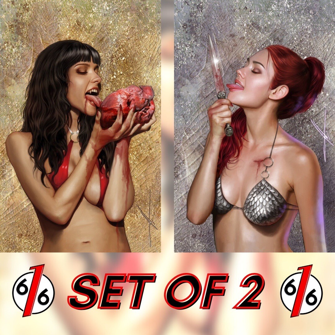 🔥 VAMPIRELLA VS RED SONJA 1 CARLA COHEN 616 Virgin Variant Set 🔥 VAMPIRELLA VS RED SONJA 1 CARLA COHEN 616 Virgin Variant Set