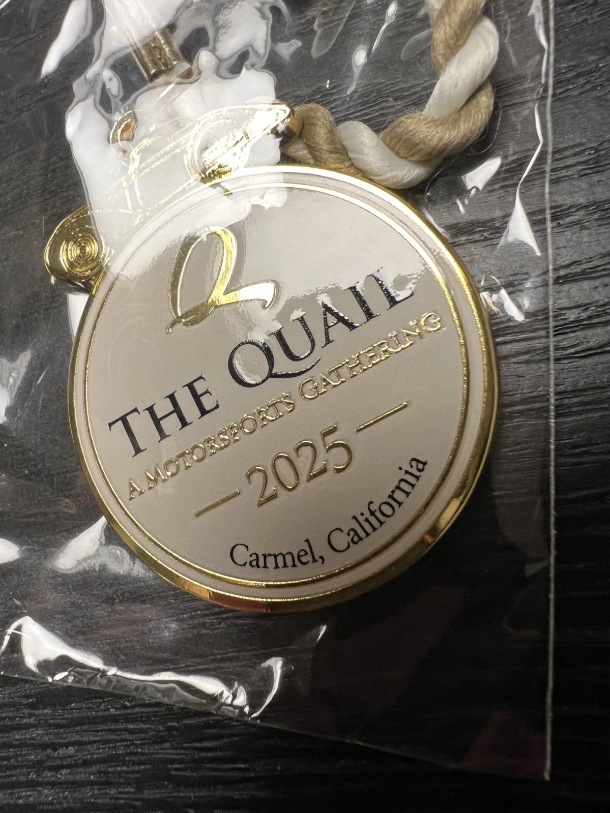 Quail 2025 Motorsport Gathering Pendant Medallion Carmel Monterey Car Week