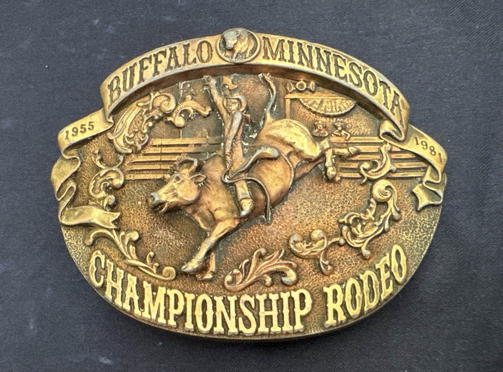 Vintage Buffalo Minnesota Championship Rodeo 747/1500 Ltd Edt Trophy Belt Buckle Vintage Buffalo Minnesota Championship Rodeo 747/1500 Ltd Edt Trophy Belt Buckle
