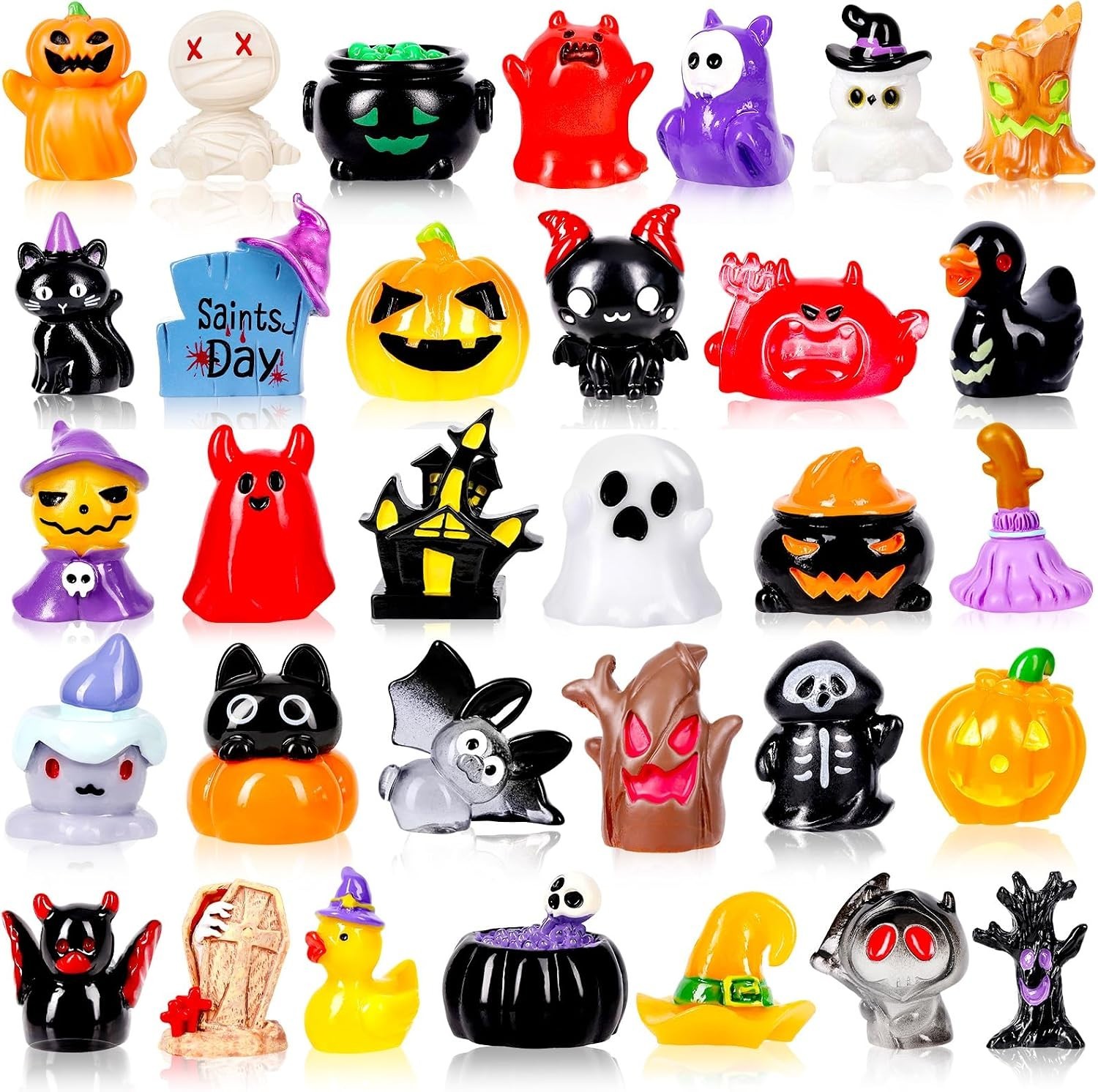 44Pcs Halloween Mini Resin Figures 44 Styles Little Figures to Hide Tiny Smal... 44Pcs Halloween Mini Resin Figures 44 Styles Little Figures to Hide Tiny Smal...