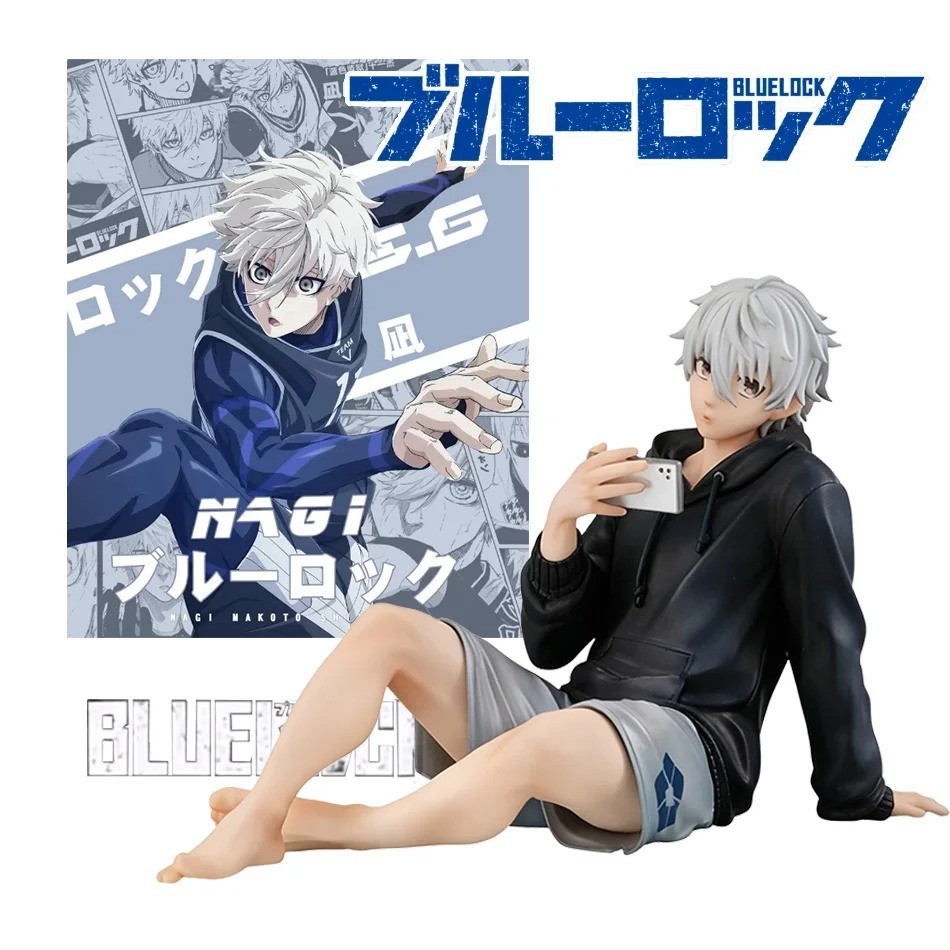 BLUE LOCK Nagi Seishiro Sitting PVC Figure Collectible Model Toy BLUE LOCK Nagi Seishiro Sitting PVC Figure Collectible Model Toy