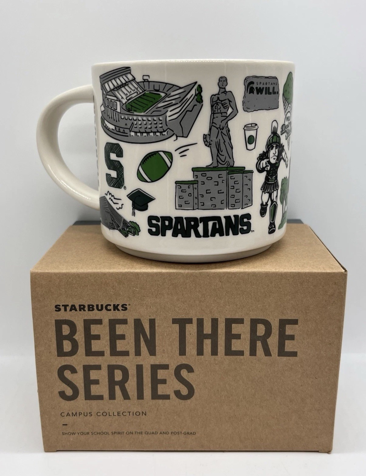NIB Michigan State Spartans Starbucks Been There Campus Collection Mug NIB Michigan State Spartans Starbucks Been There Campus Collection Mug