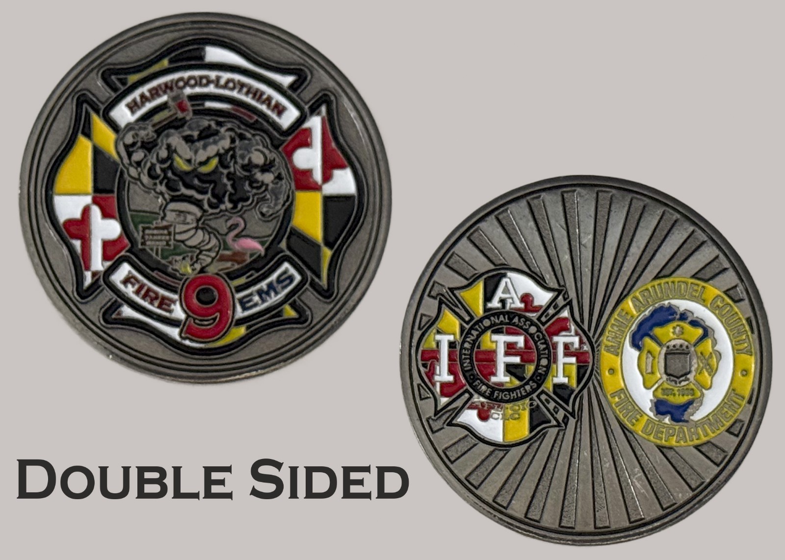 Harwood-Lothian Fire EMS IAFF Challenge Coin  J#26