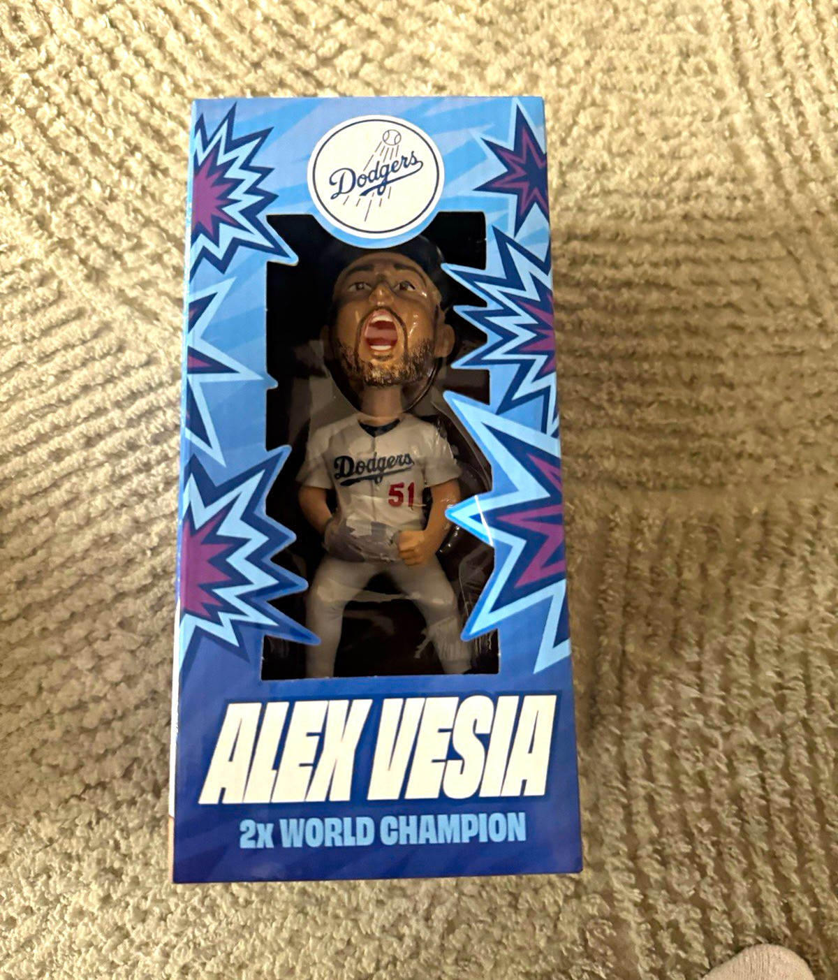 STARLUX Alex Vesia Los Angeles Dodgers Bobblehead 2X World Champion MLB