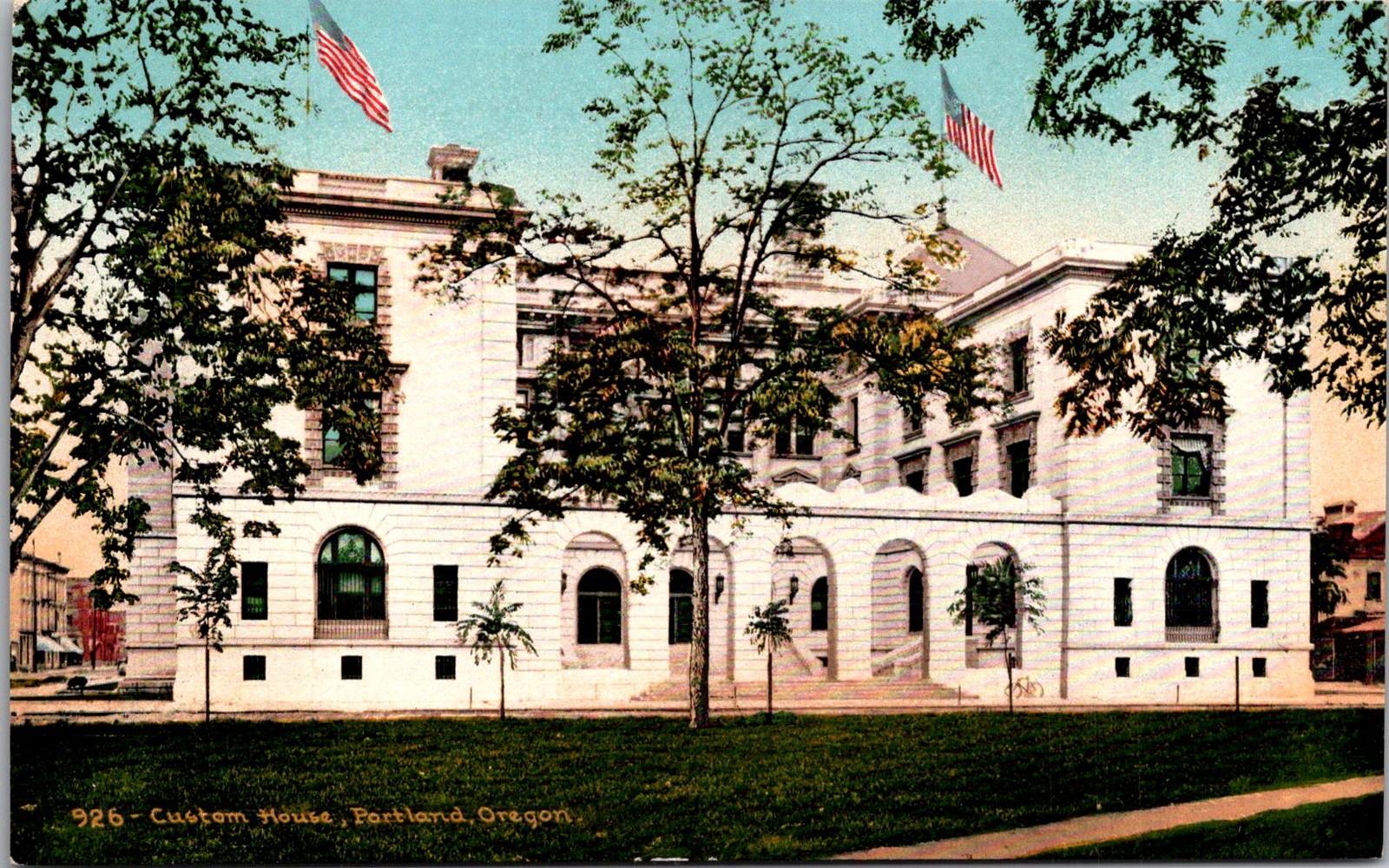 Portland Oregon Custom House Vintage Postcard 4P23-12