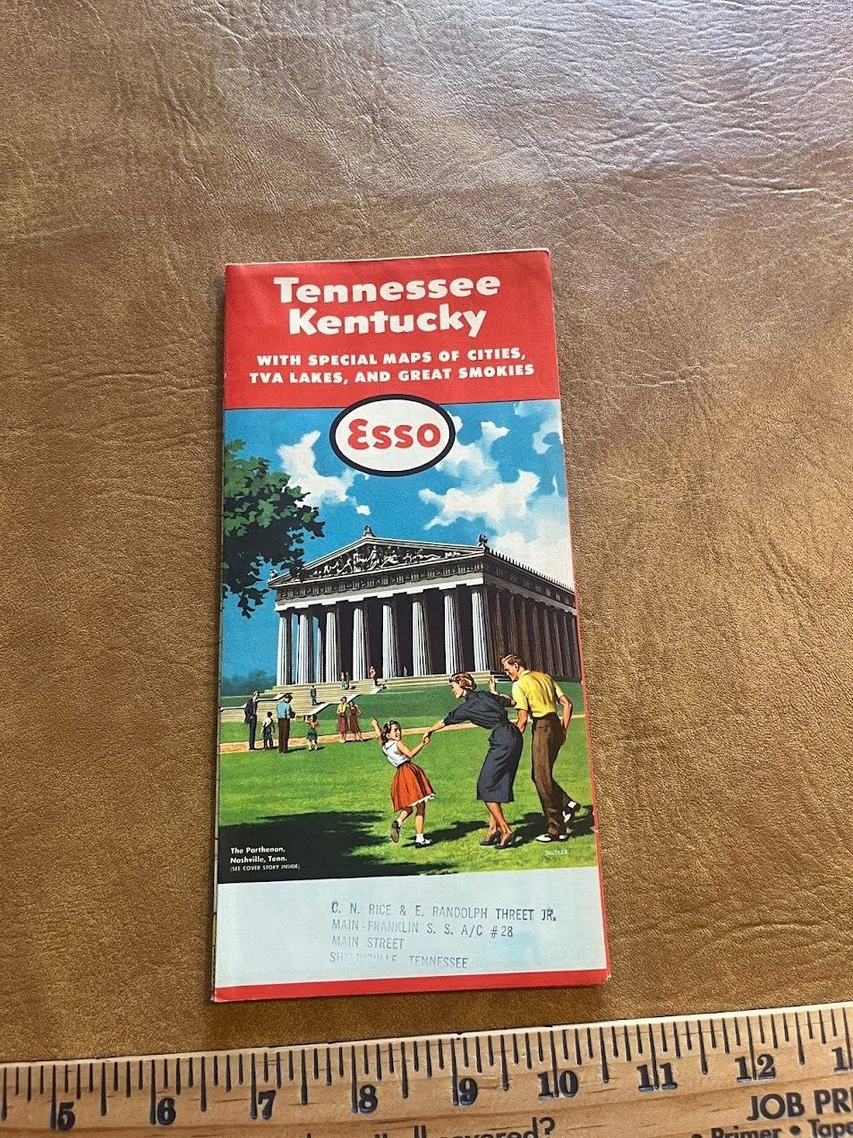 1957 Esso Standard Oil Company Map Tennessee & Kentucky 1957 Esso Standard Oil Company Map Tennessee & Kentucky