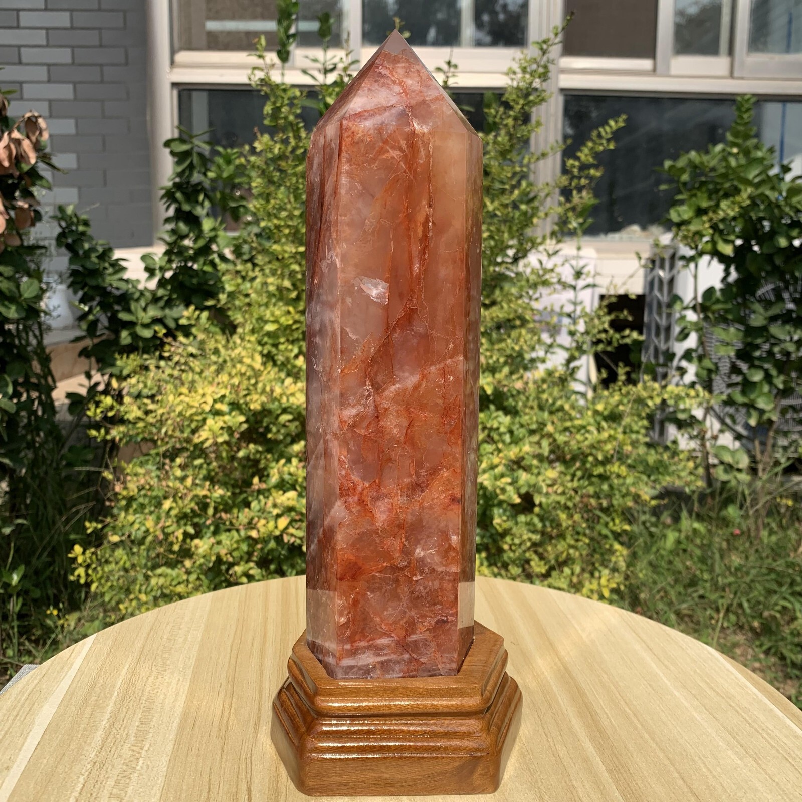 3020g Natural Amazing Fire Quartz Hematoid Tower Mineral Crystal Healing