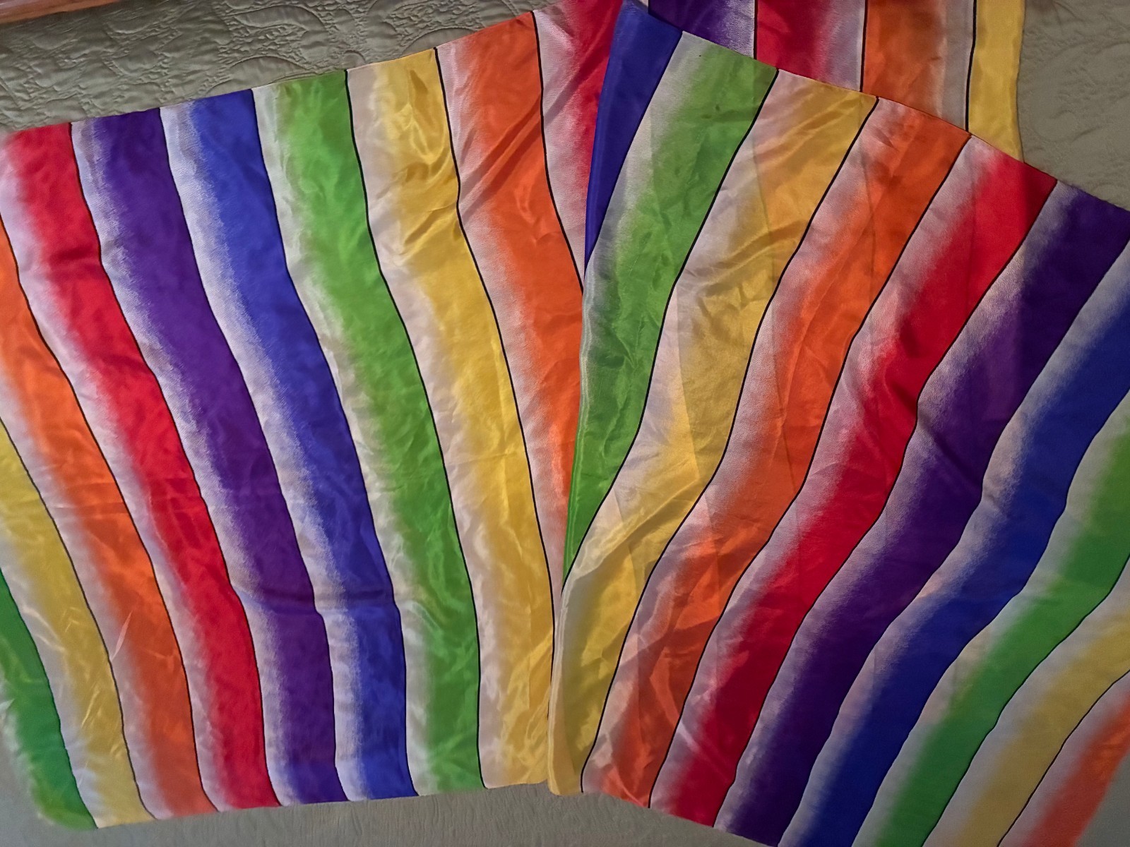 Magicians Vintage Large Magic Trick Colorful  Silk  36 X 104 ins.