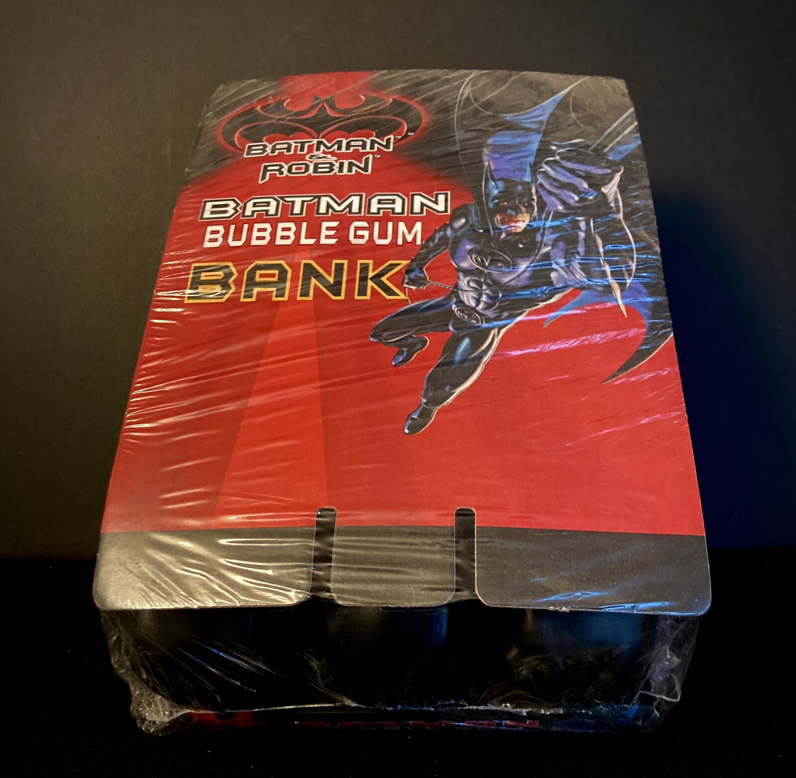1997 Batman Bubble Gum Bank Sealed Box & Complete Set W/ Movie Photo On Back