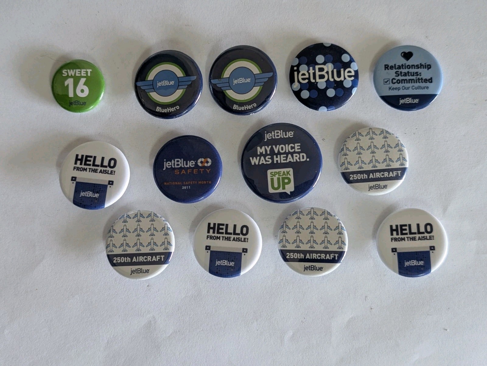 Lot 13 JetBlue Airways Pins Buttons Vintage Early-Mid 2000s Aviation Employee Lot 13 JetBlue Airways Pins Buttons Vintage Early-Mid 2000s Aviation Employee
