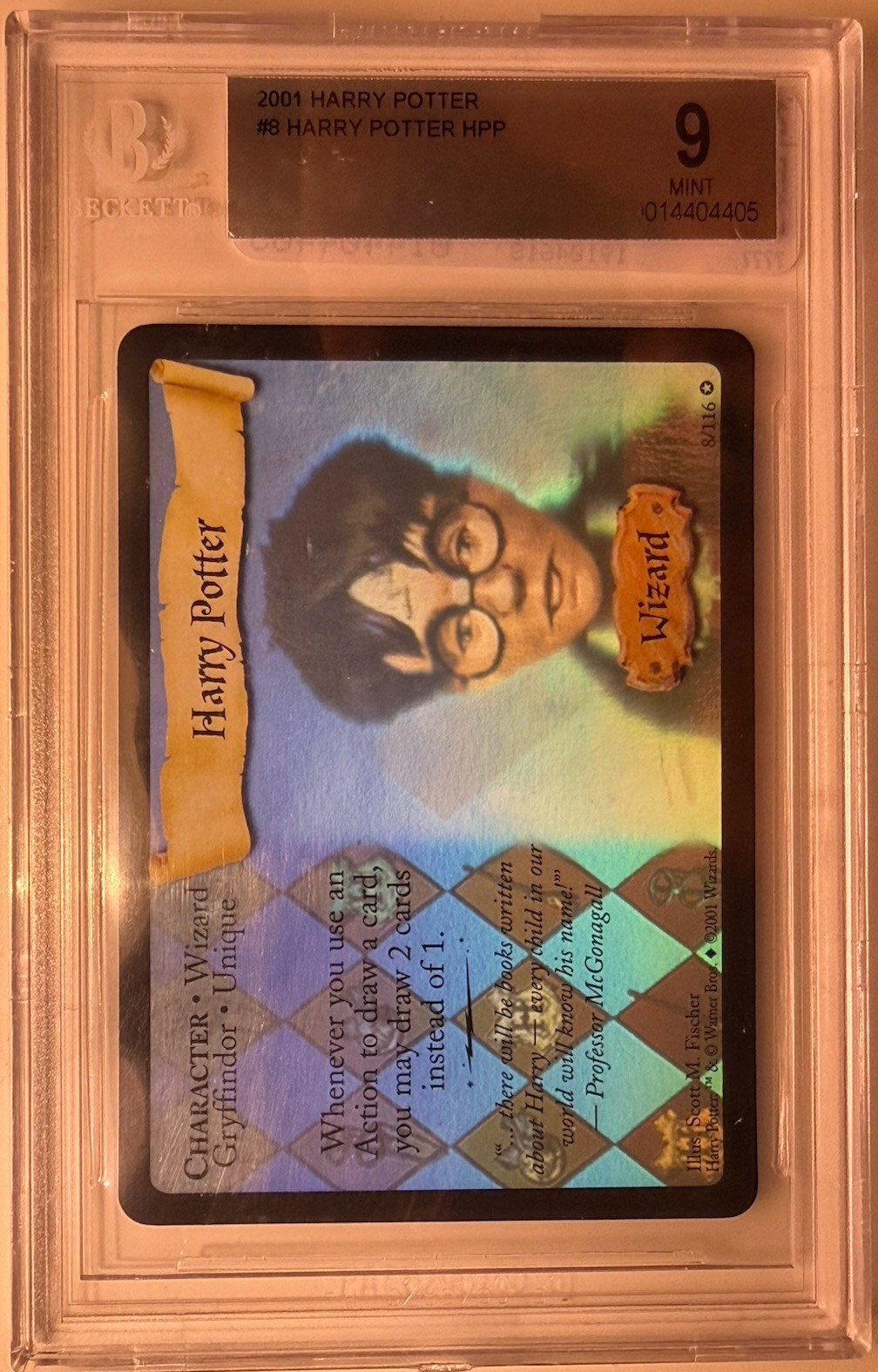 2001 WOTC HARRY POTTER 8/116 HOLO BASE SET Becket 9 BGS (tcg) 2001 WOTC HARRY POTTER 8/116 HOLO BASE SET Becket 9 BGS (tcg)