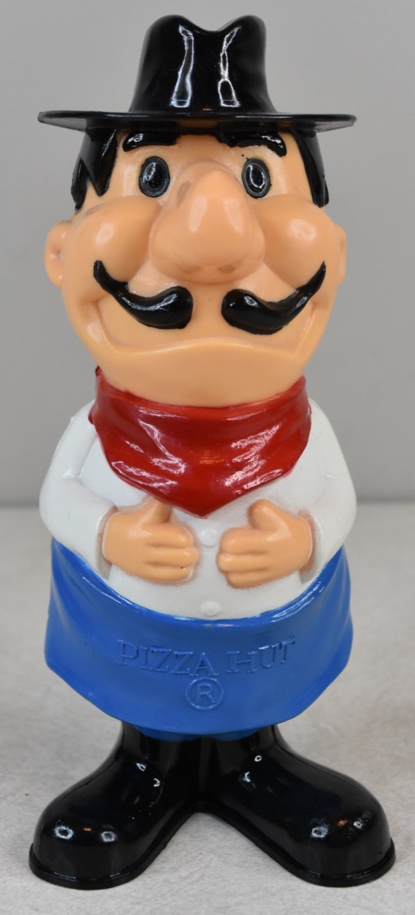 Vintage NOS 1970s Pizza Hut Pete Toy Bank Hard Plastic 8\