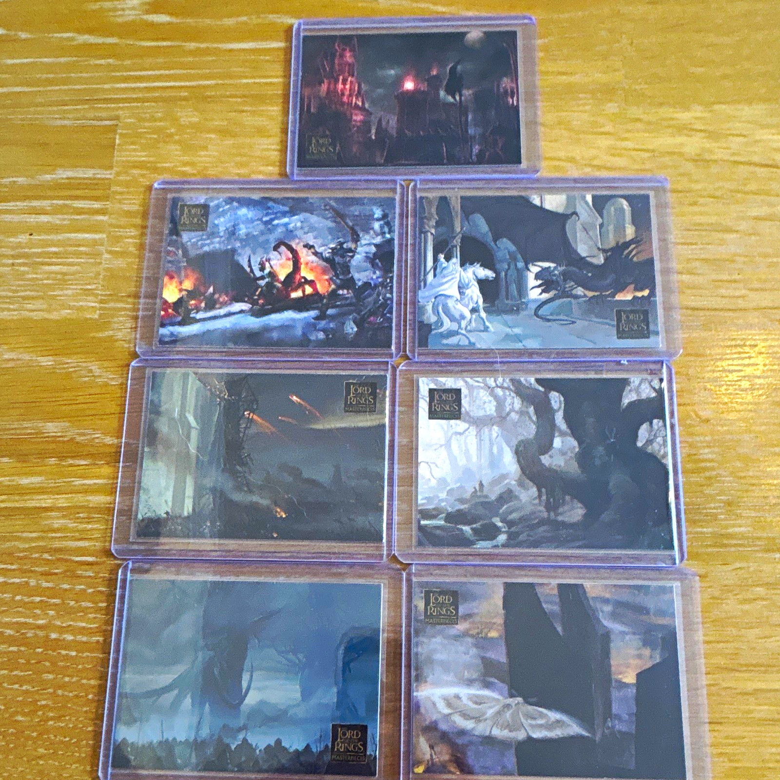 Topps Lord of the Rings Masterpieces Non-Sport Card Lot 7 Paintings Feng Zhu Topps Lord of the Rings Masterpieces Non-Sport Card Lot 7 Paintings Feng Zhu