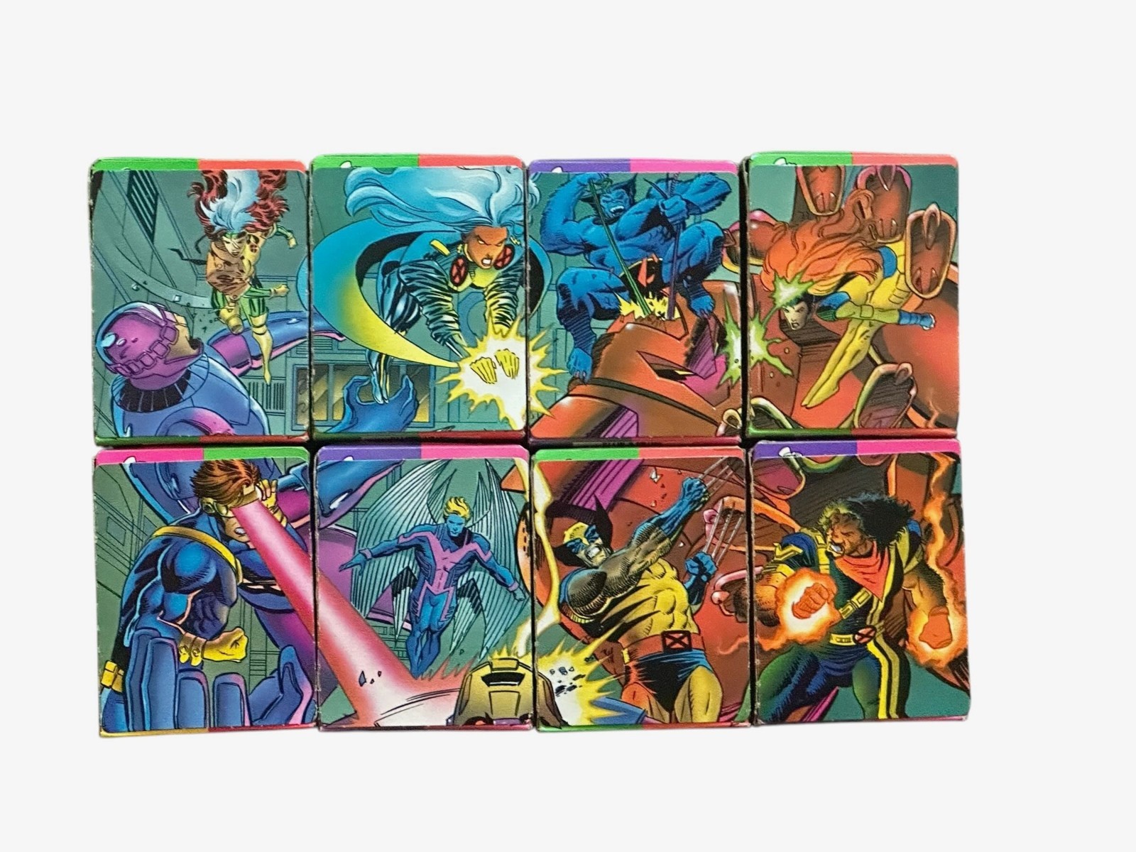 1995 X-Men Nerds Candy Boxes Complete 8 Card Danger Room Puzzle Marvel Wonka 1995 X-Men Nerds Candy Boxes Complete 8 Card Danger Room Puzzle Marvel Wonka