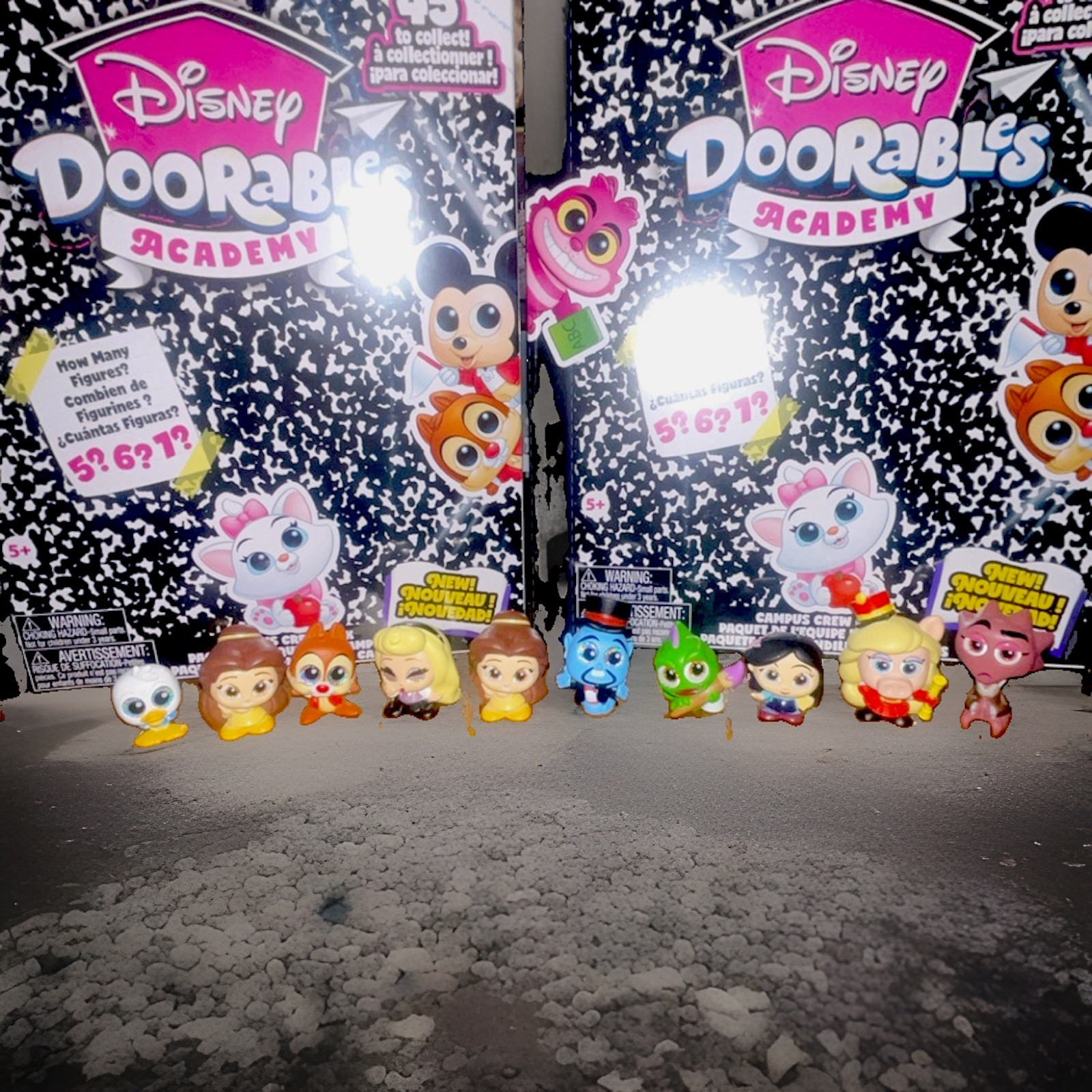 Disney Doorables Academy Mystery Packs Mini Figure Lot + 2 Packs/Boxes Sealed