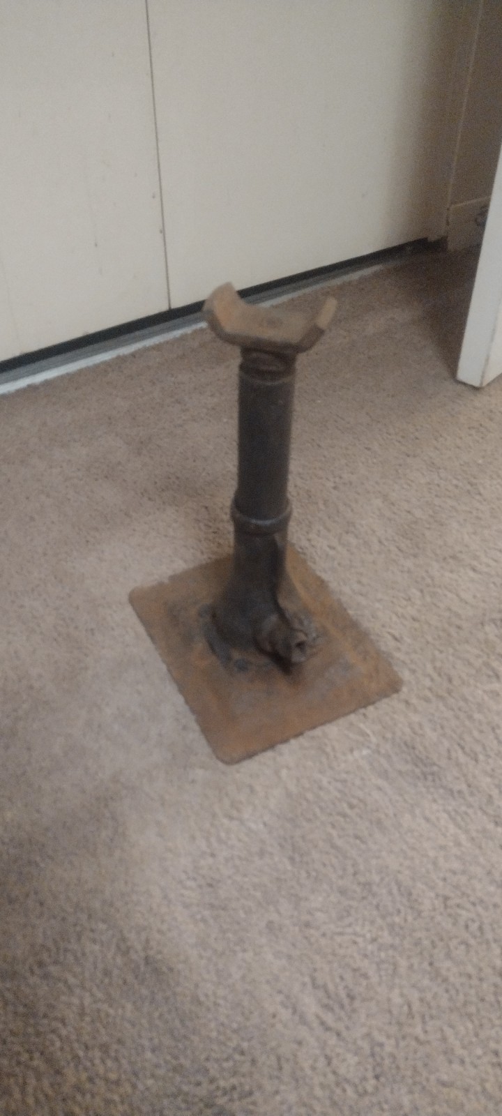 Antique Cast Iron SMP Bevel Screw Jack/handle tested works 1920s-1930s era Antique Cast Iron SMP Bevel Screw Jack/handle tested works 1920s-1930s era