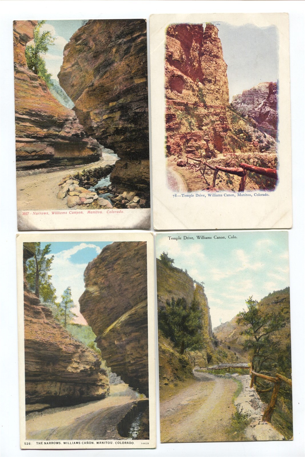6 1910-1920\'s Manitou Colorado  Williams Canon  Postcards