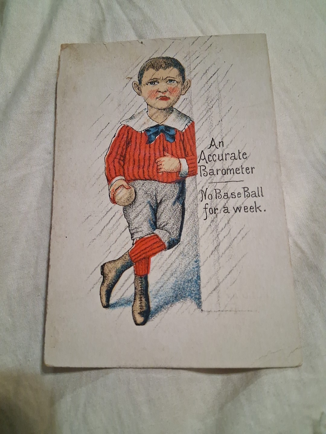 1880\'s Trade Card Baseball No Baseball for a Week Flory & White 1880\'s Trade Card Baseball No Baseball for a Week Flory & White