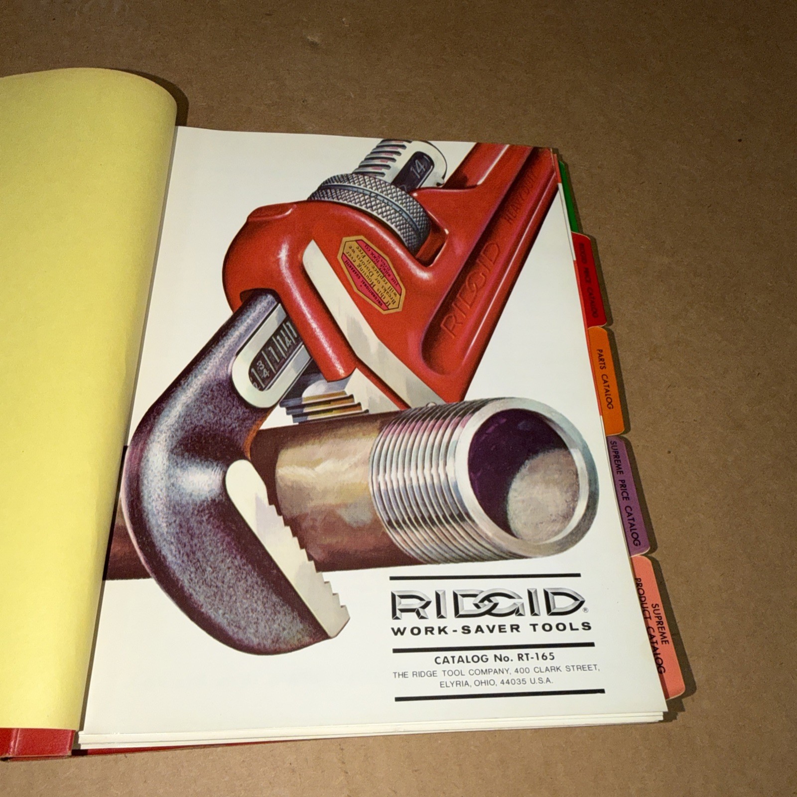 Vintage 1966 1967 RIDGID Tool Catalog RT-165 Dealer Binder Pipe Tools Vises