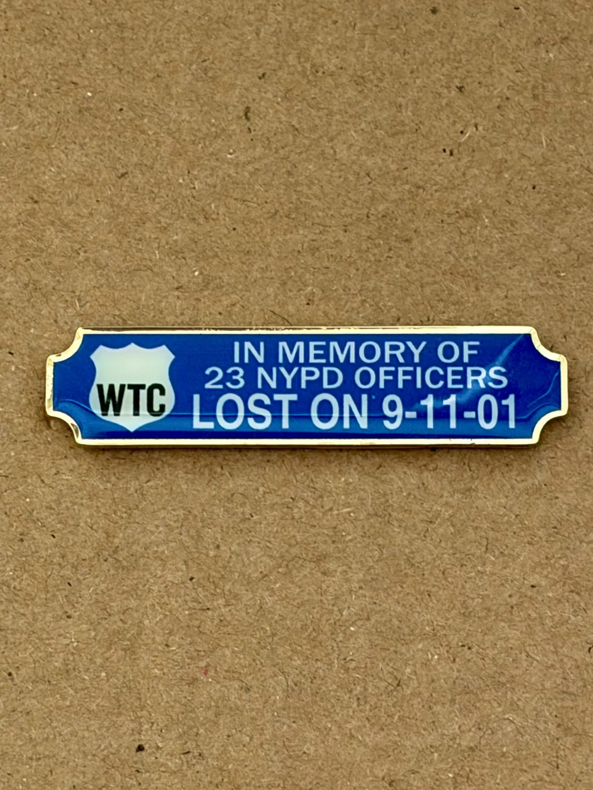 New York City NYC Police NYPD Memorial Breast Bar Pin New York City NYC Police NYPD Memorial Breast Bar Pin