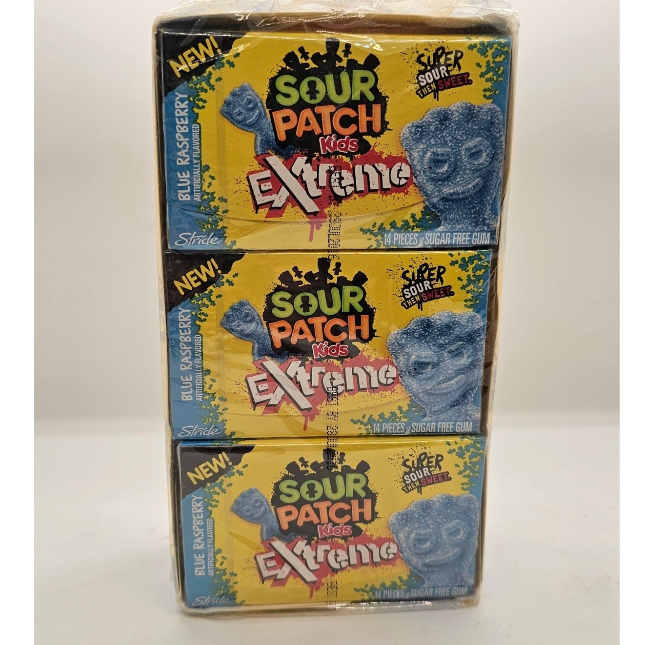 Stride Sour Patch Kids Blue Raspberry Gum 12 packs of 14pcs COLLECTIBLE