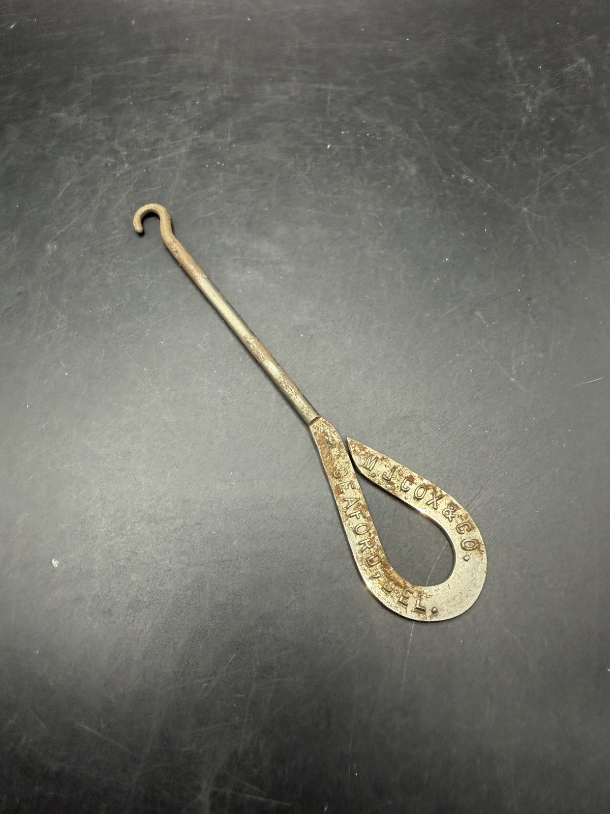 Antique M J Cox & Co Seaford Del Advertising Shoe Boot Button Hook 5