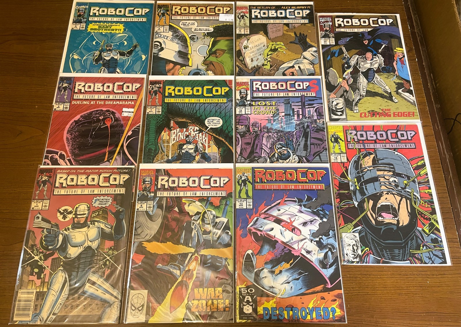 Vintage ROBOCOP Comic Books by Marvel 1, 3, 4, 6, 7, 9, 13, 15, 16, 19, 20