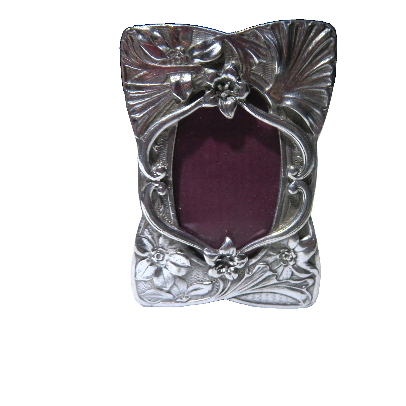 Pewter Elias Style Miniature Picture Frame 1\