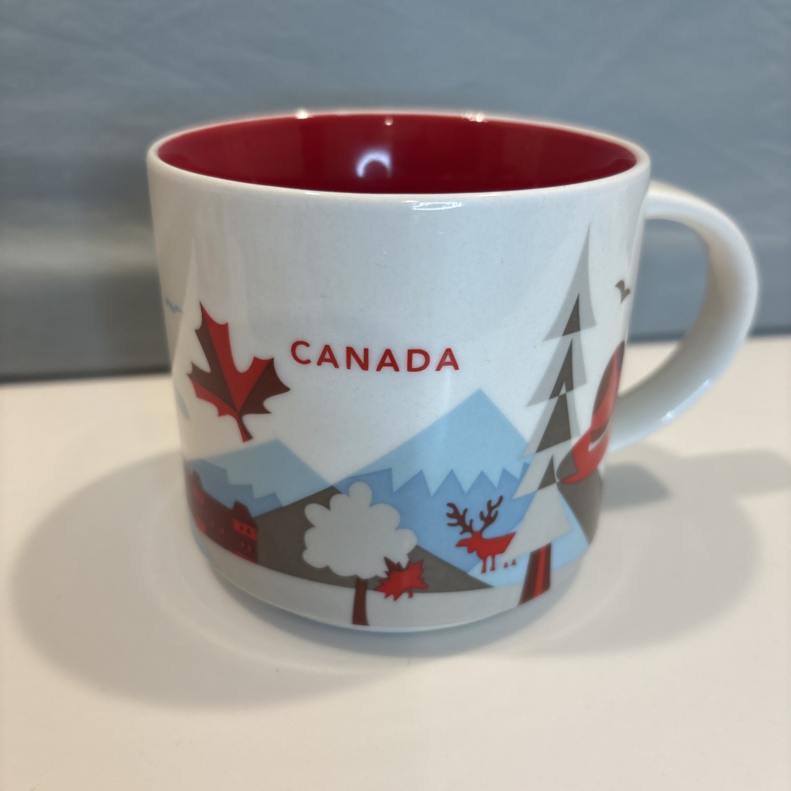 Starbucks Wish You Here Canada 2014 14 Oz Red Multicolor. New without box Starbucks Wish You Here Canada 2014 14 Oz Red Multicolor. New without box