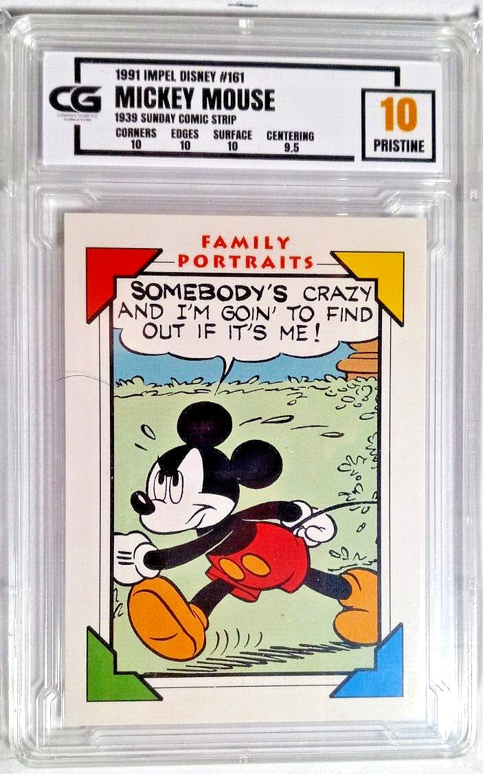 Mickey Mouse 1991 Impel Disney No. 161, 1939 Sunday Comic Strip, CG Graded 10 