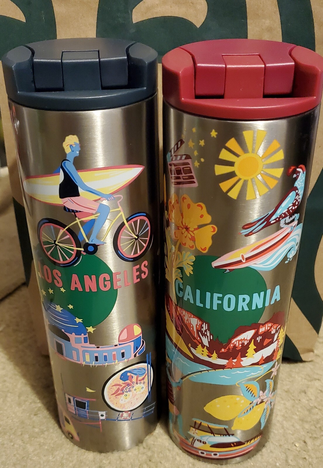 2024 Starbucks Stainless Steel Tumbler Los Angeles N California Discovery Series