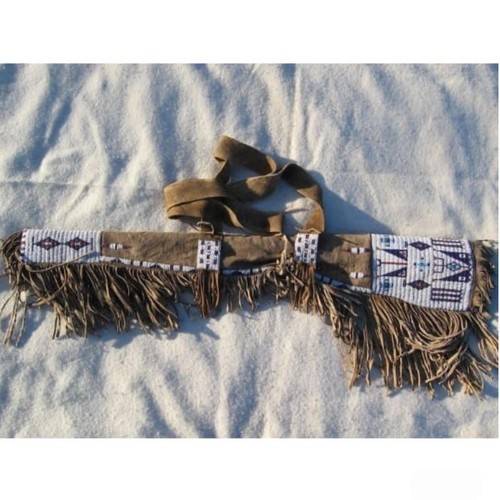 Indian Beaded Native American Style Rifle Scabbard Sioux Suede Leather Gun Cover Indian Beaded Native American Style Rifle Scabbard Sioux Suede Leather Gun Cover