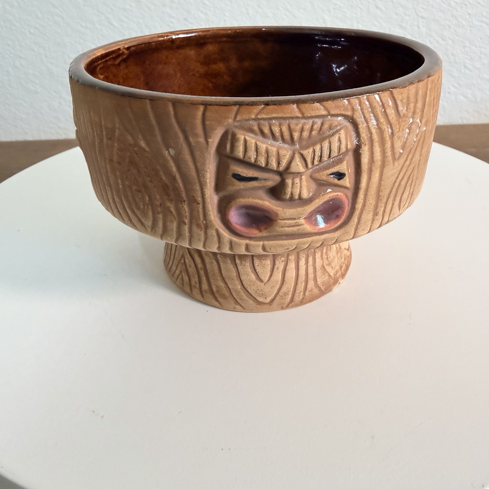 VINTAGE ORCHIDS OF HAWAII TIKI BAR LOUNGE MUG BOWL TIKI FACES