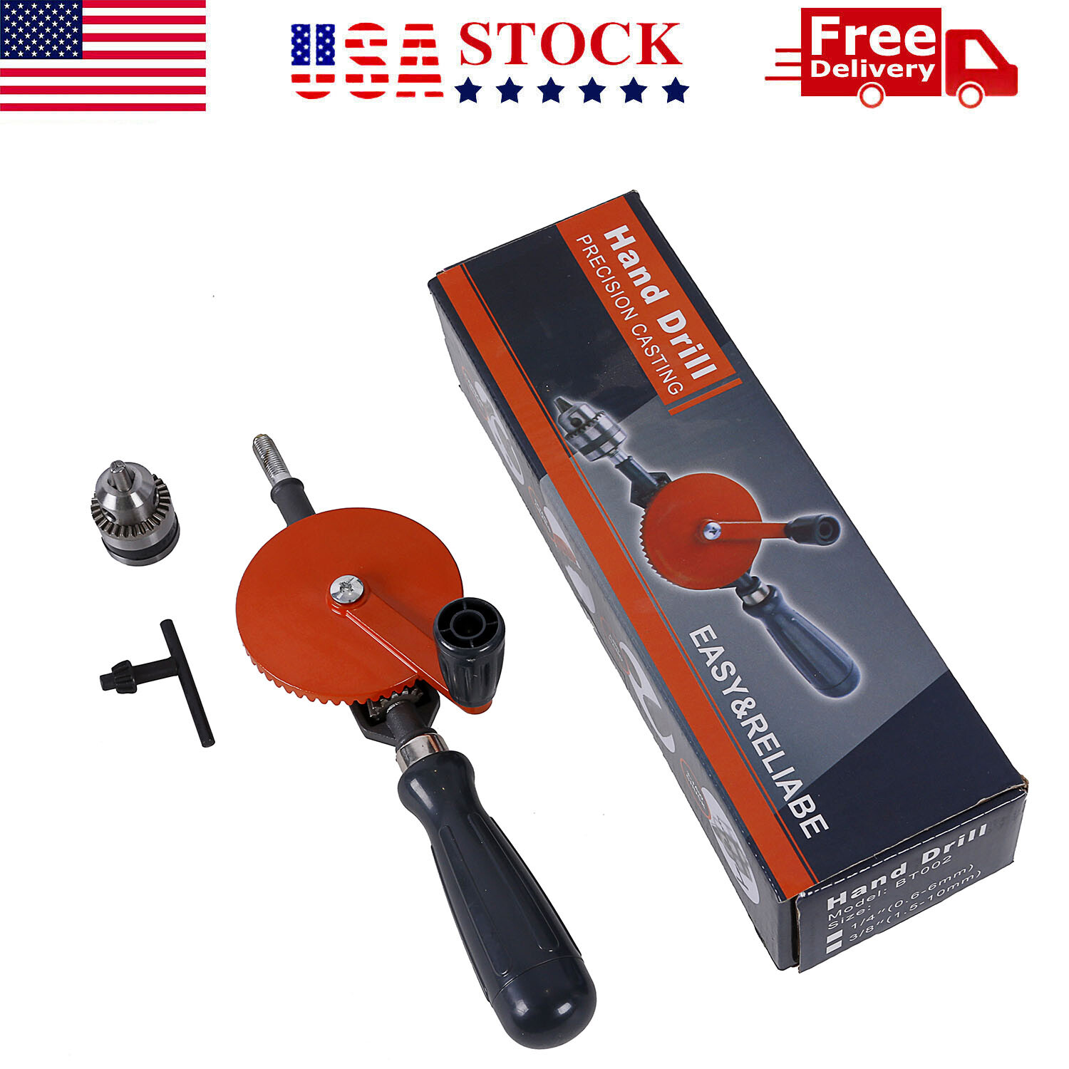 Speedy Hand Drill 1/4-Inch Capacity Micro Powerful Hand Drill Manual for Wood US