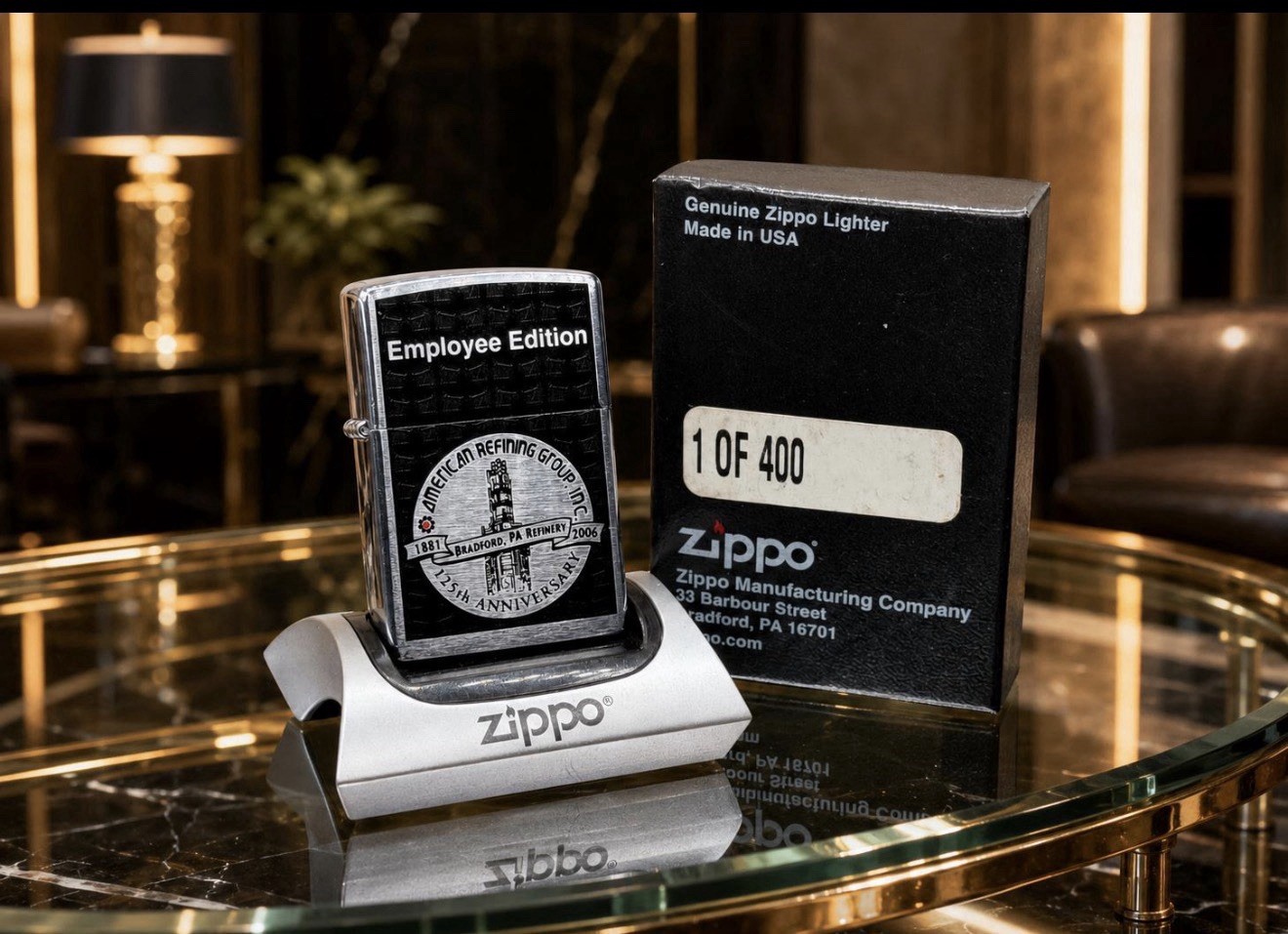 Zippo American Refining Group 1 of 400 Made Aniversary Employee Edition New Zippo American Refining Group 1 of 400 Made Aniversary Employee Edition New
