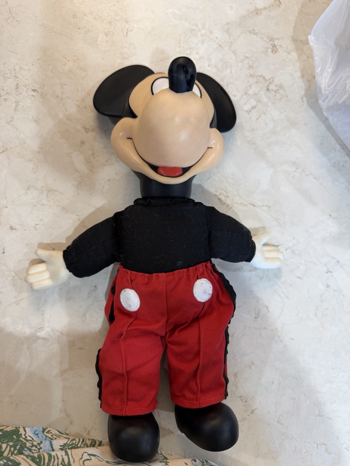 Vintage Mickey Mouse Rubber Head Plush Toy