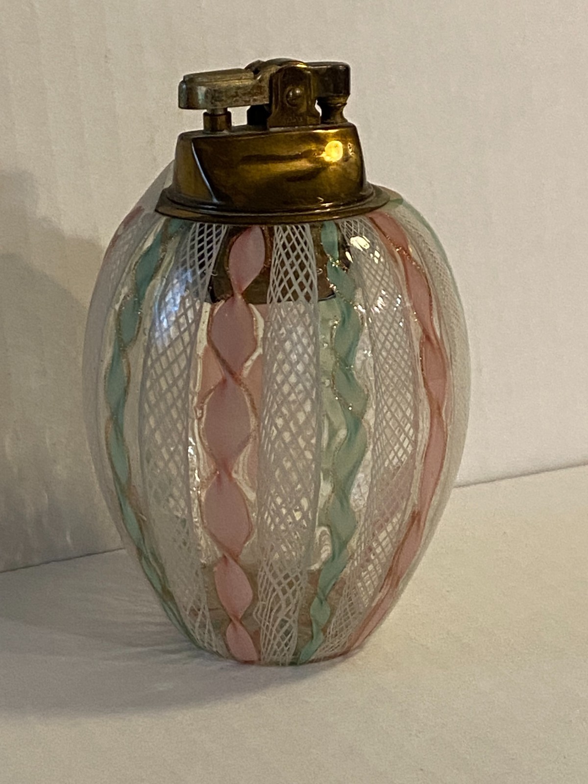 Vintage Venetian Glass latticimo Lighter MCM Vintage Venetian Glass latticimo Lighter MCM