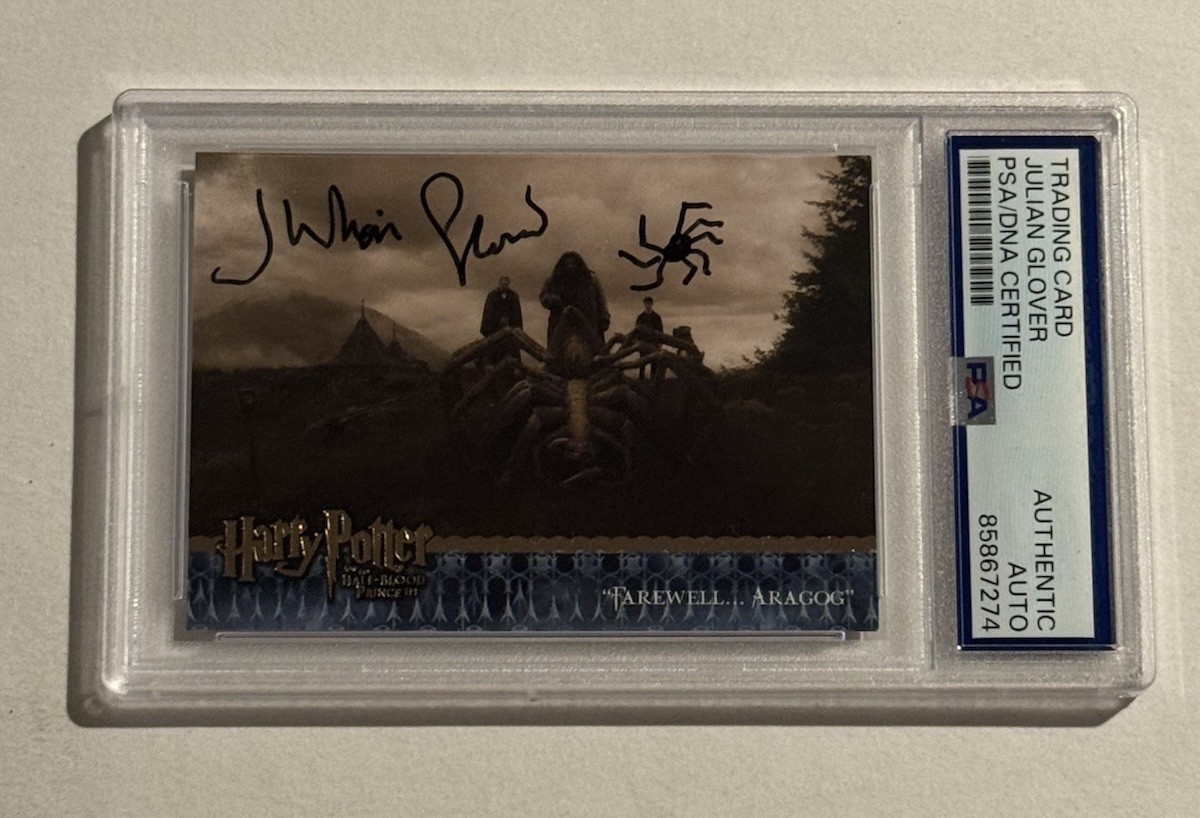 JULIAN GLOVER Signed Auto 2007 ARTBOX Harry Potter HBP Farewell Aragog PSA JULIAN GLOVER Signed Auto 2007 ARTBOX Harry Potter HBP Farewell Aragog PSA