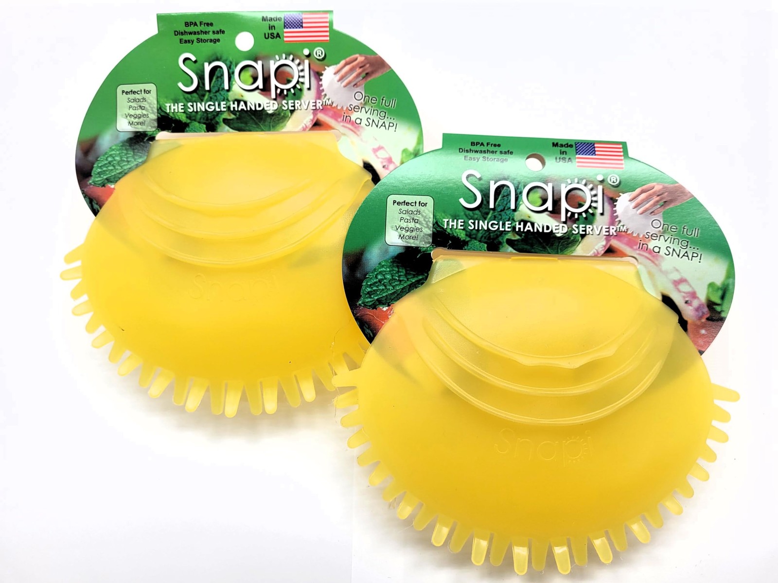 Snapi The Single Handed Salad Server, Mango, Rubber, Pack of 2, SNAPI2PKMAN Snapi The Single Handed Salad Server, Mango, Rubber, Pack of 2, SNAPI2PKMAN
