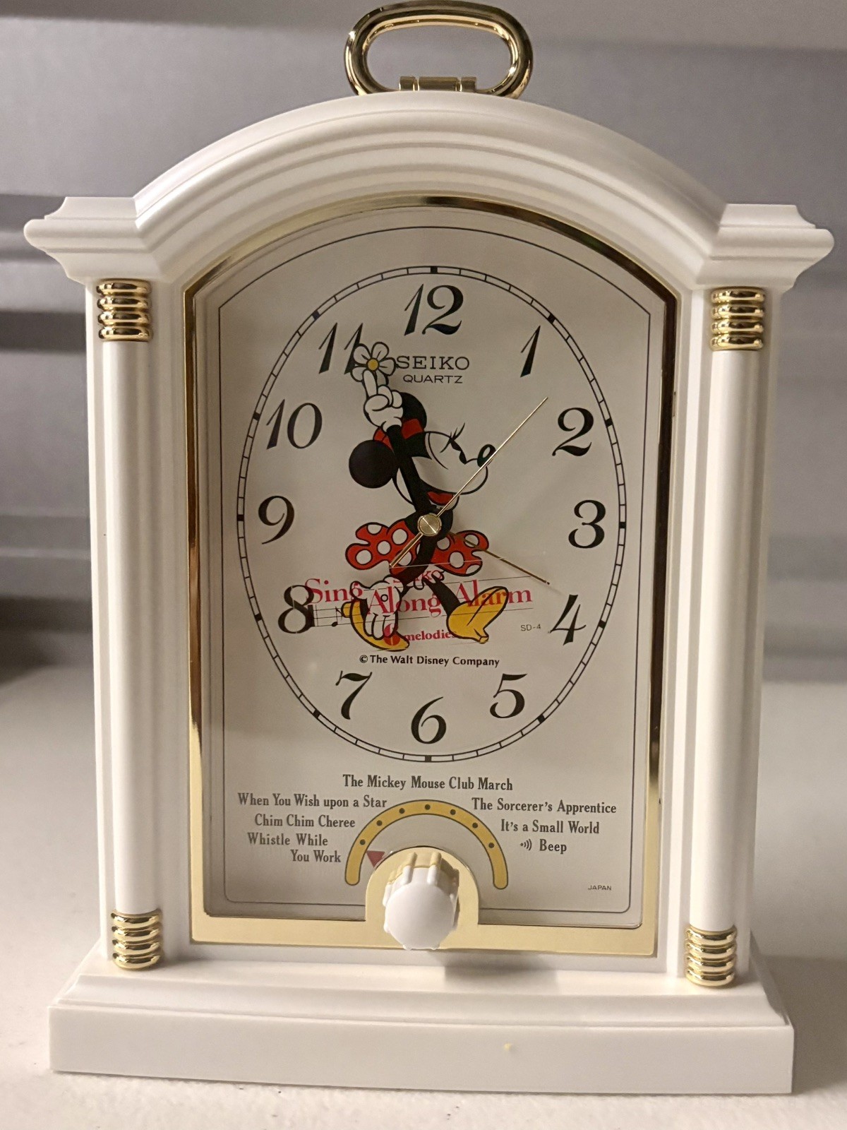 Vintage Seiko Quartz Disney Musical Minnie Mouse Alarm Mantle Clock 1990s Vintage Seiko Quartz Disney Musical Minnie Mouse Alarm Mantle Clock 1990s