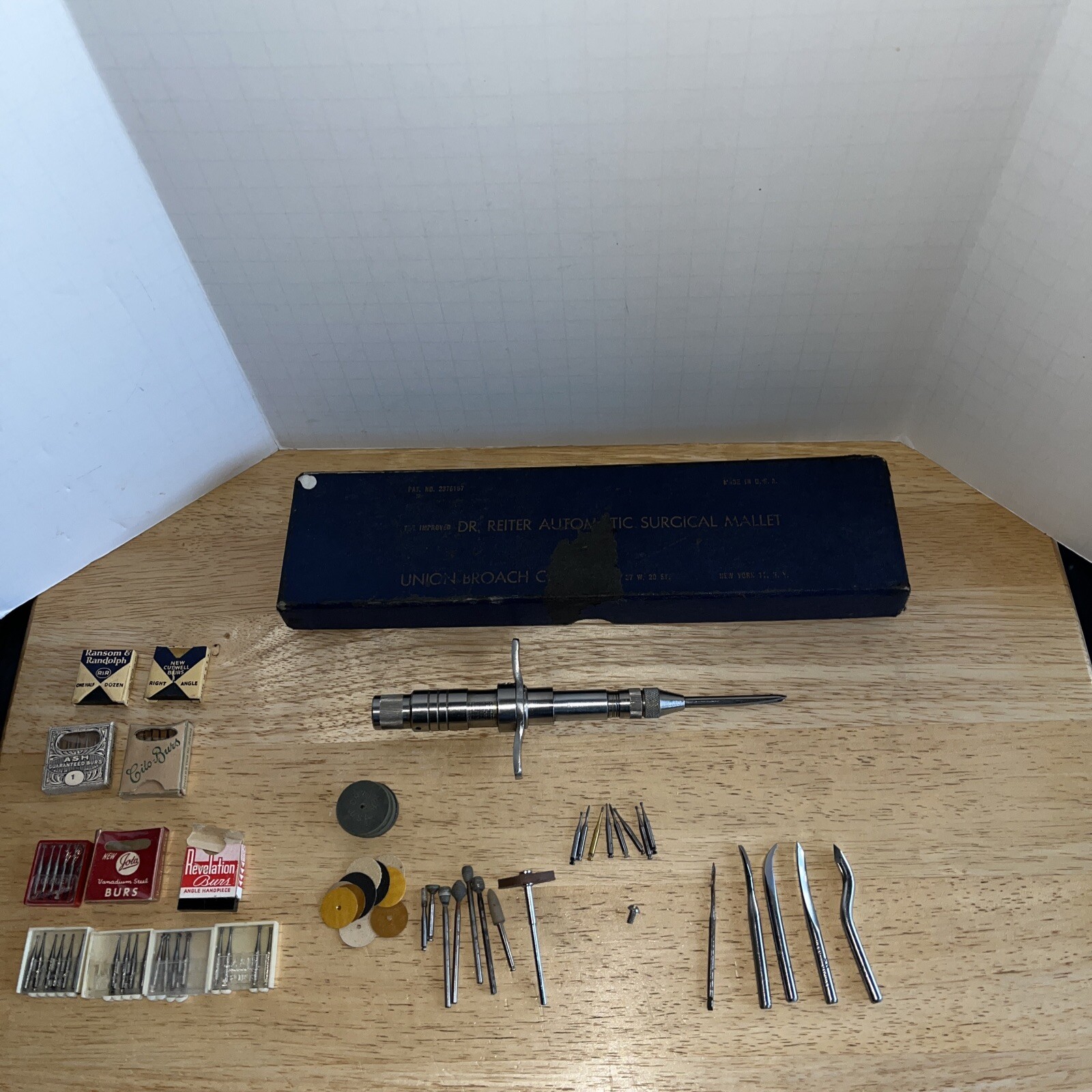 Rare Antique 1930s Dr.Reiter Automatic Surgical Mallet with Accessories and Box