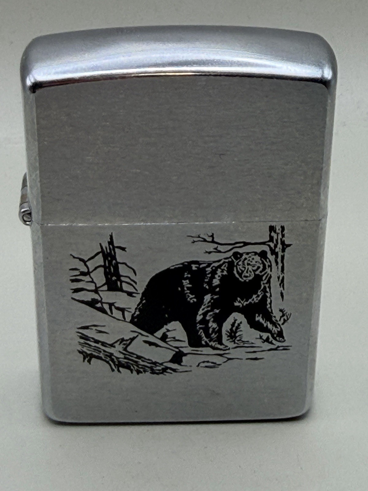Black Bear Wildlife Vintage 1991 Chrome Zippo Lighter New Black Bear Wildlife Vintage 1991 Chrome Zippo Lighter New