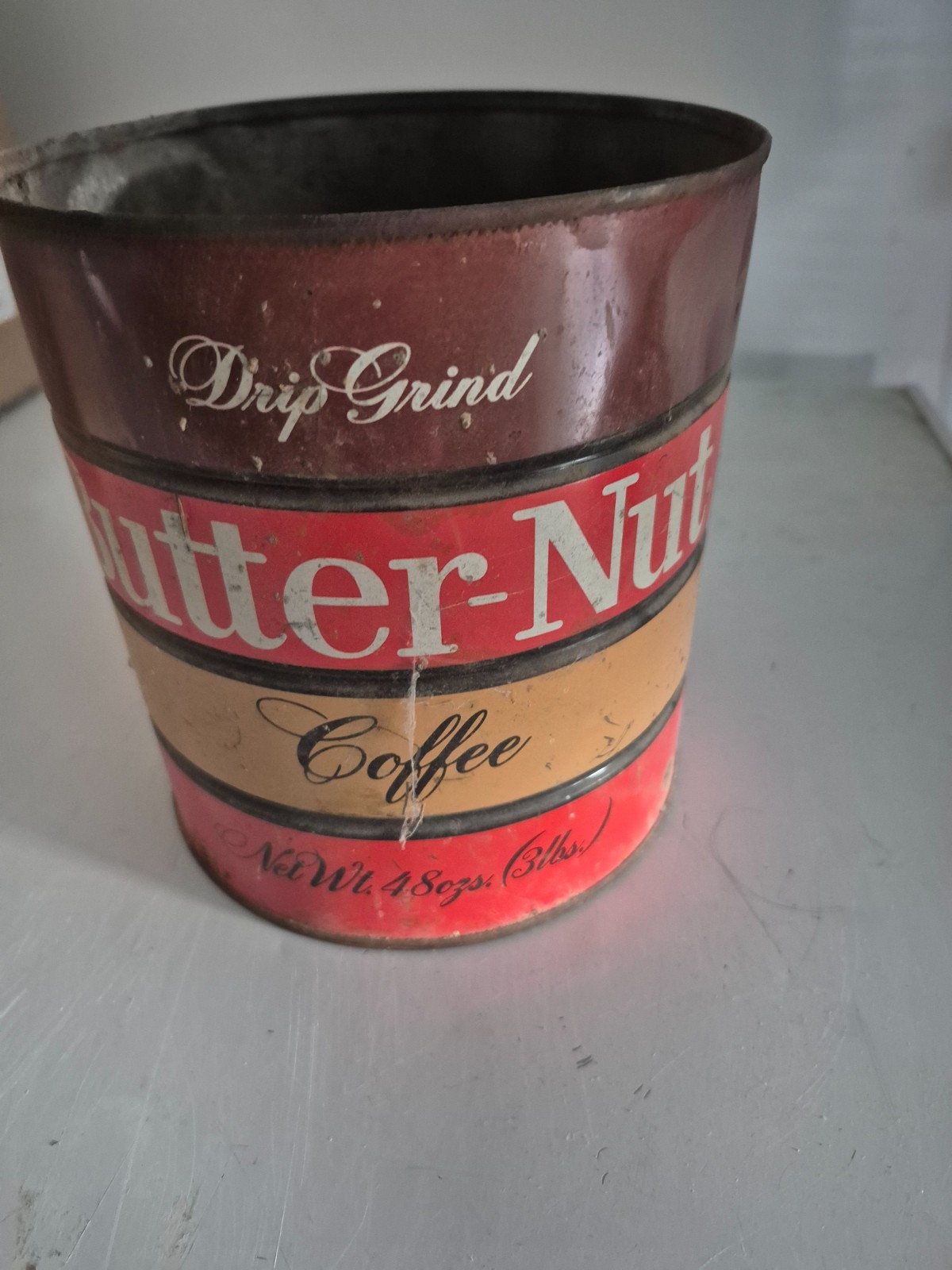 butternut coffee tin can great condition