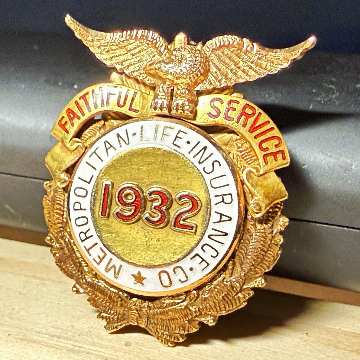 Antique 1932 Metropolitan Life Insurance 14K Gold Pin - Robert Stoll (Orig. Box) Antique 1932 Metropolitan Life Insurance 14K Gold Pin - Robert Stoll (Orig. Box)