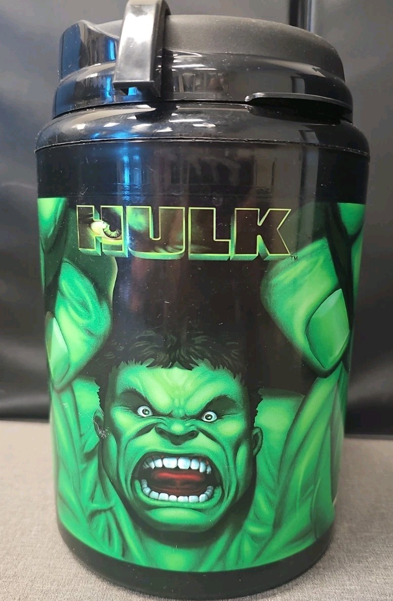 Vintage Incredible Hulk 7/11 Movie 2003 Big Gulp 52oz Marvel Mug Insulated RARE Vintage Incredible Hulk 7/11 Movie 2003 Big Gulp 52oz Marvel Mug Insulated RARE