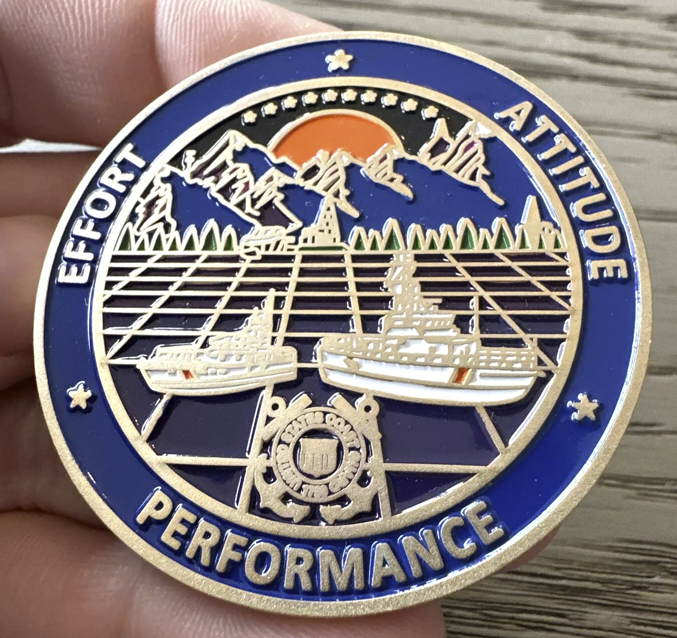 USCG Port Angeles WA Electronics Support Detachment Challenge Coin USCG Port Angeles WA Electronics Support Detachment Challenge Coin