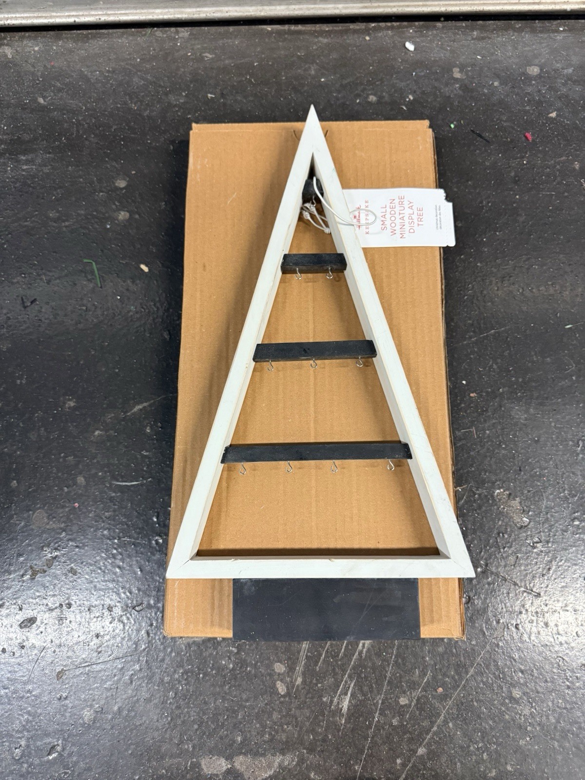 Hallmark Keepsake QSB6169 Wooden Miniature Ornament Display Tree 2019 w/ Box New