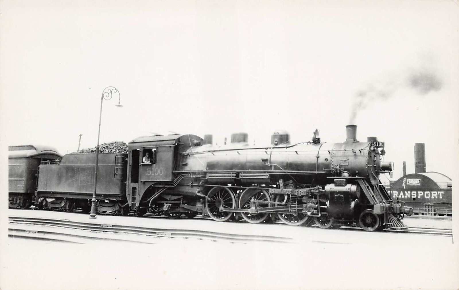 RPPC Wabash Train Railroad Depot Great Western Railway Coal Photo Postcard F16