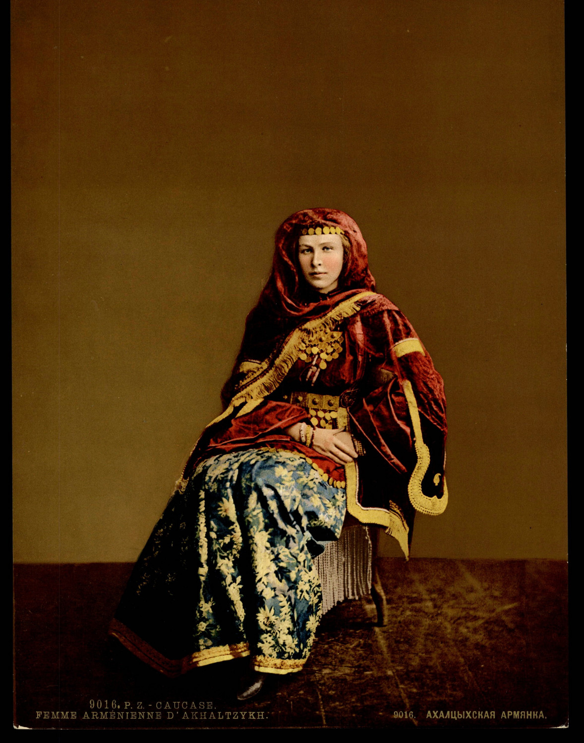 P.Z Photochrom Zurich, Caucasus, Armenian woman d'Akhaltzykh, Armenia Wine P.Z Photochrom Zurich, Caucasus, Armenian woman d'Akhaltzykh, Armenia Wine