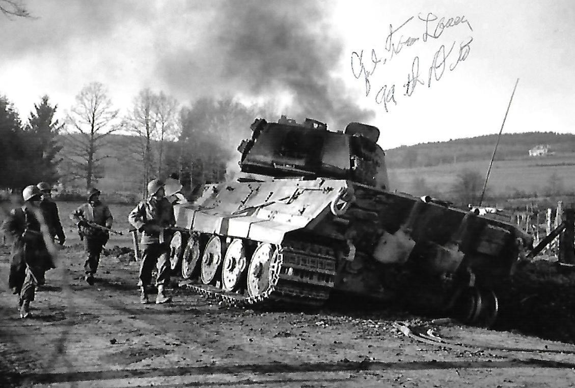 Tom Lacey signed/auto 4x6 photo Army Battle of The Bulge WW II Rare COA LOOK